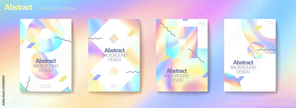 Abstract holographic cover template