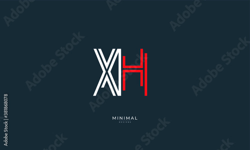 alphabet letter icon logo XH