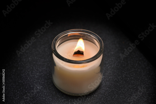 Slika na platnu burning candles with wooden wick