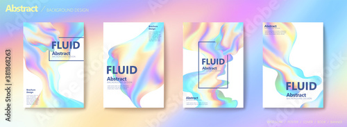 Abstract holographic cover template photo