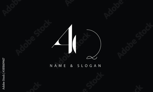 AQ, QA, A, Q abstract letters logo monogram