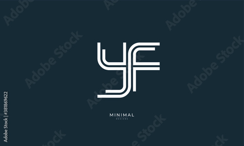alphabet letter icon logo YF