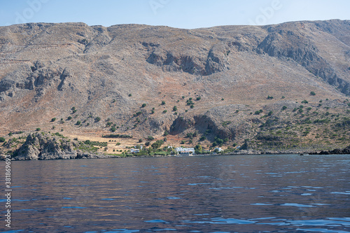 Landschaft an der Südküste Kretas, mit Likos-Strand, Griechenland
