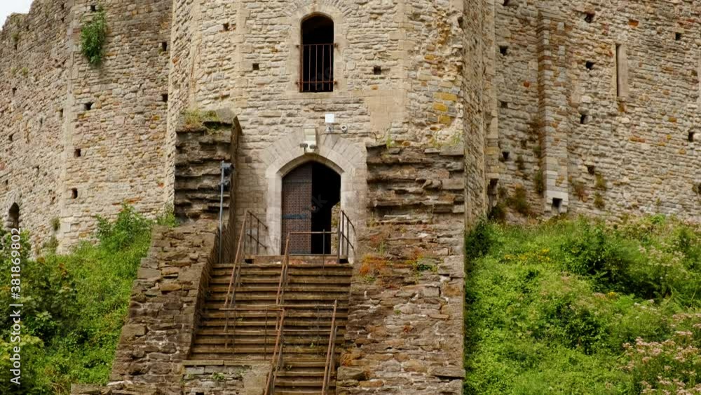 Telephoto shot showing the keep of Cardiff Castle in Wales, UK. Its construction dates back to 1081 Telephoto shot showing the keep of Cardiff Castle in Wales, UK. Its construction dates back to 1081