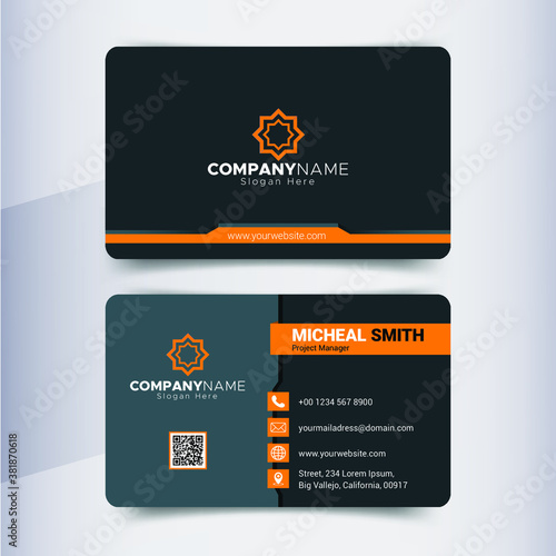Modern business card design template