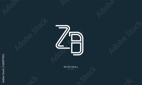 Alphabet letter icon logo ZB