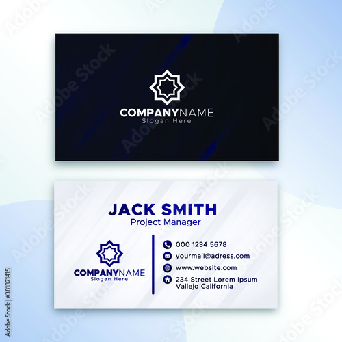 Modern business card design template