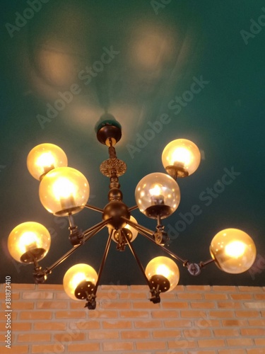 chandelier in the night