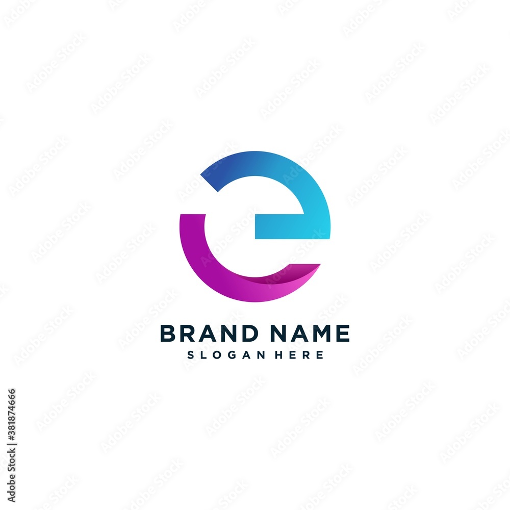 Letter E logo collection with modern gradient style part 2 Letter E logo collection with modern gradient style part 2