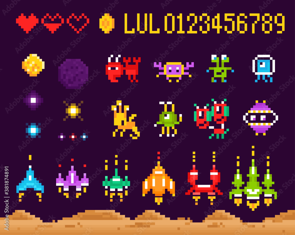 Retro Computer Game Set