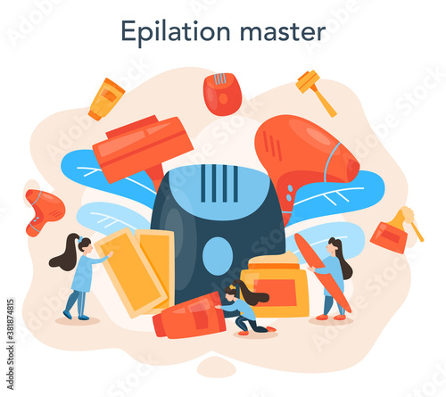 Depilation and epilation concept. Hair removal methods idea.
