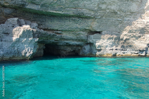blue cave on Malta island with beautiful blue sea © Jana