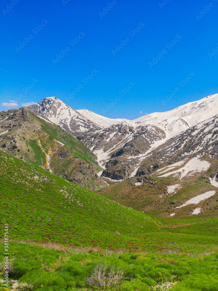 landscape and winter season in the mountains
