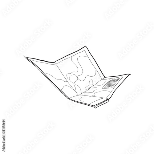 Hand drawn map. Vector illustration.