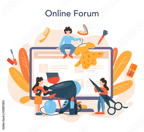 Fashion stylist online service or platform. Modern, creative job.