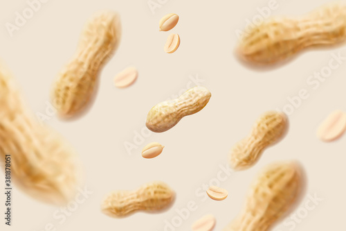 Peanuts and nut pods