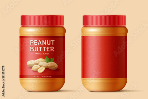 Peanut butter mockup template