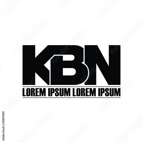 KBN letter monogram logo design vector photo