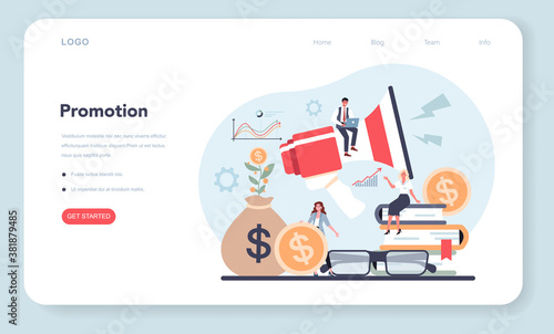 Initial Public Offerings specialist web banner or landing page. IPO