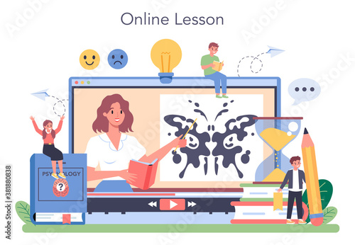 Psychology online service or platform. Mental and emotional
