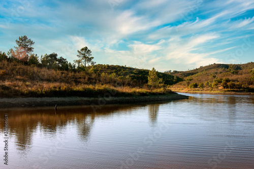 Landscape of lake on the Algarve region