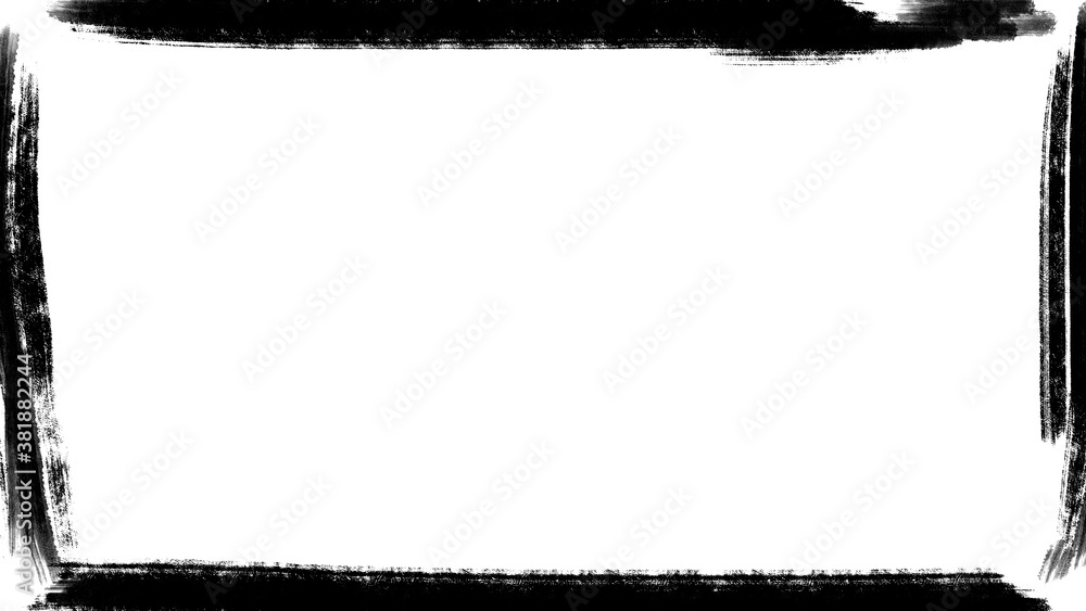 Overlays black and white screen border. Ancient old grunge frame