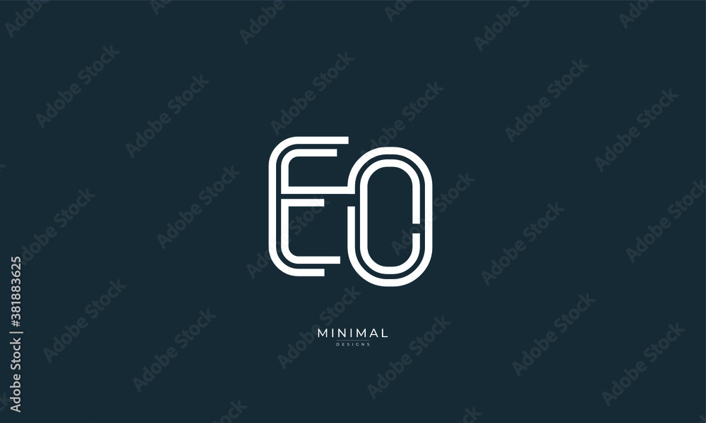 Alphabet letter icon logo EO Alphabet letter icon logo EO