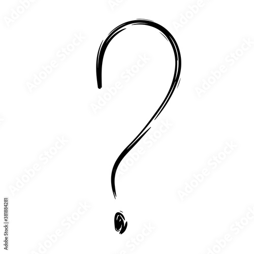 Question mark icon vector illustration on white background