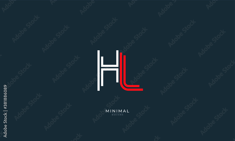 Alphabet letter icon logo HL Alphabet letter icon logo HL
