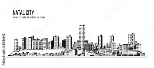 Cityscape Building Abstract shape and modern style art Vector design -  Natal city