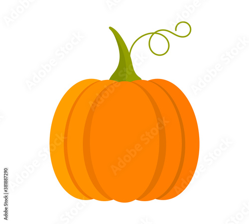 Pumpkin fruit fall symbol. Vector illustration.