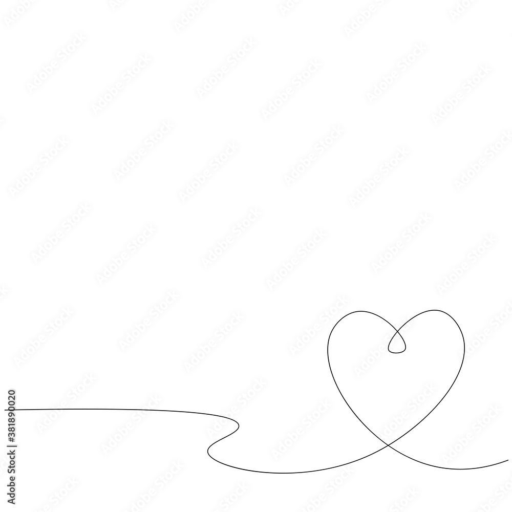 Heart drawing on white background, vector illustration Heart drawing on white background, vector illustration