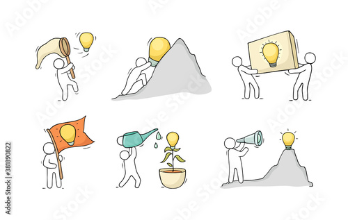 Cartoon lamp ideas with little people