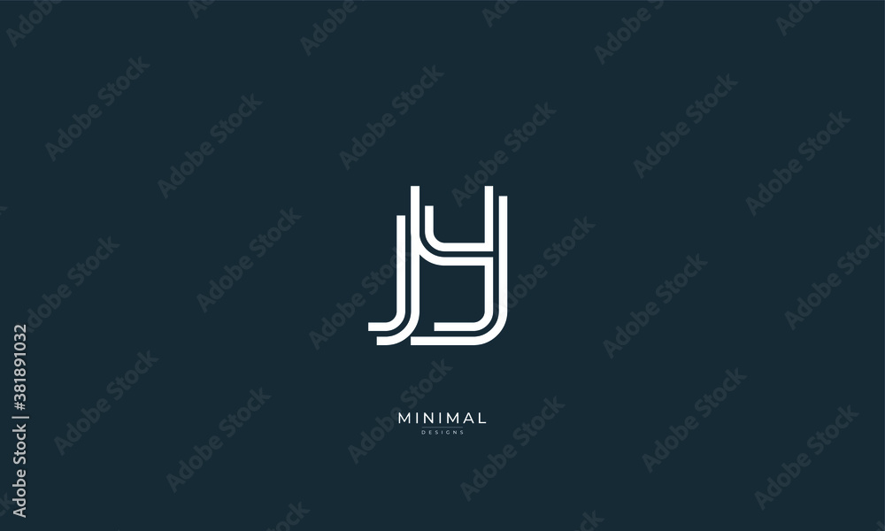 Alphabet letter icon logo JY