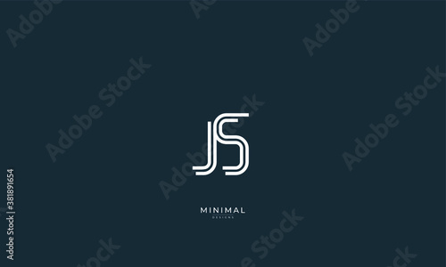 Alphabet letter icon logo JS