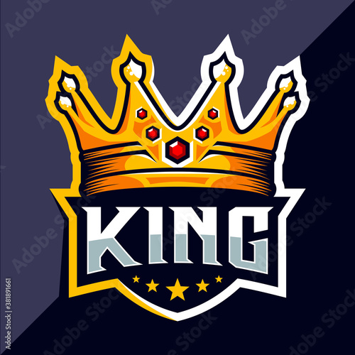 King crown esport logo design