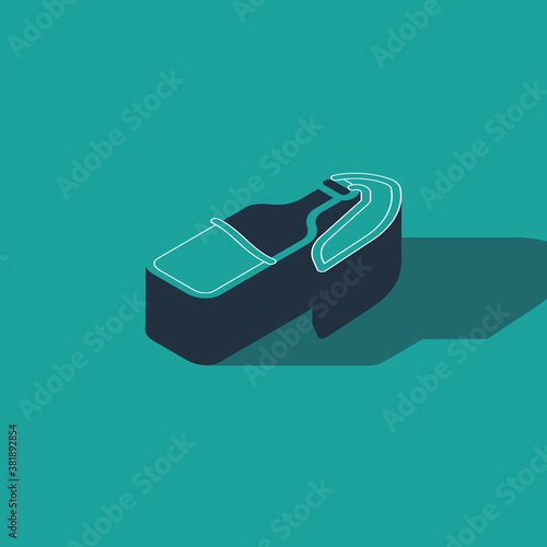Isometric Cocktail molotov icon isolated on green background. Vector.