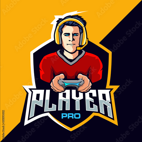 Pro player esport game logo design