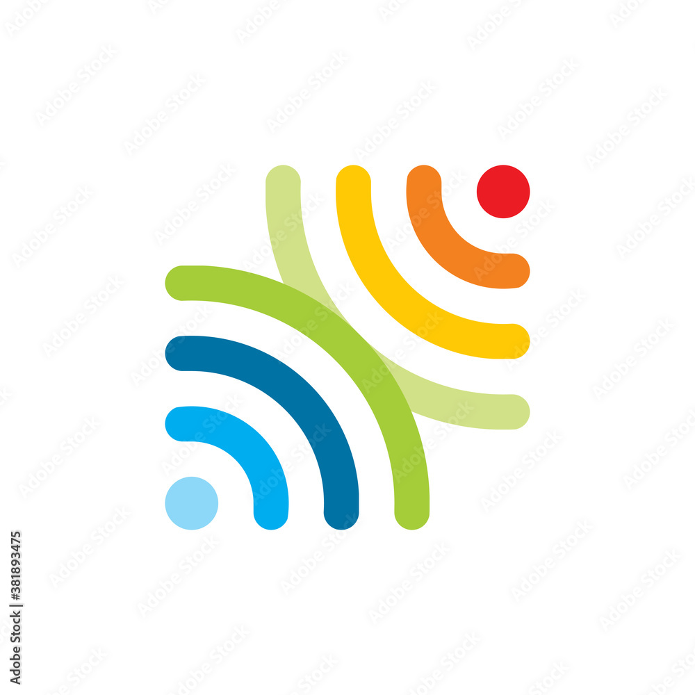 Modern network logo design vector Modern network logo design vector