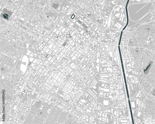 map of the city of Los Angeles, USA