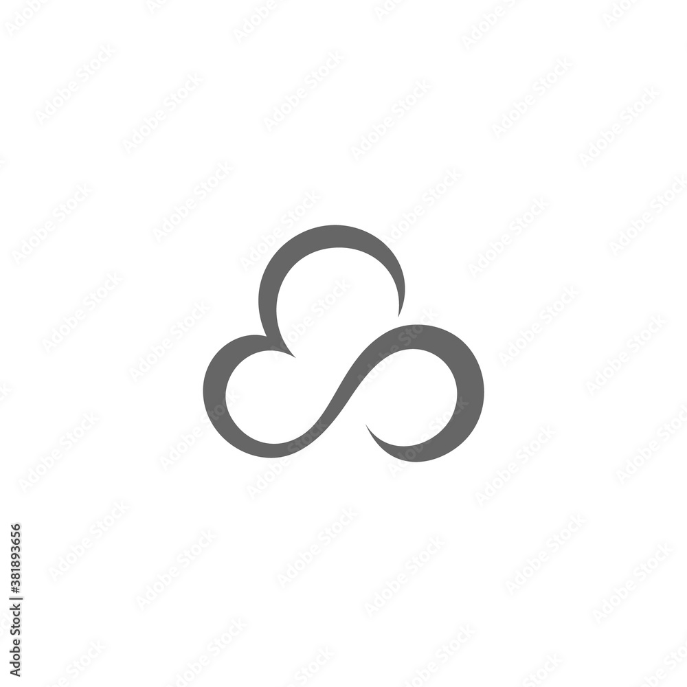 simple outline logo of a cloud, cream or hair simple outline logo of a cloud, cream or hair