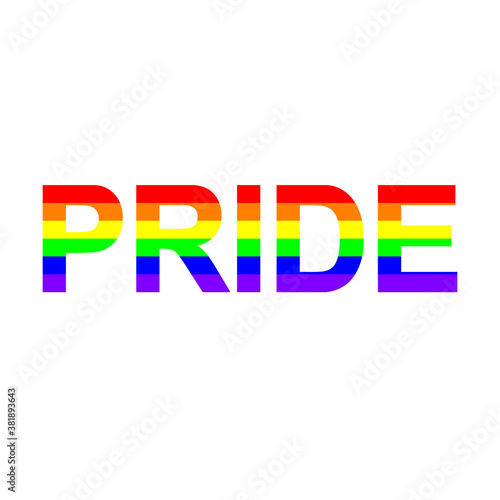 pride in rainbow colors
