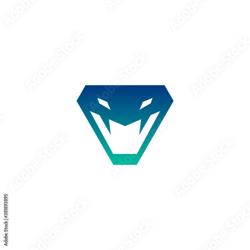 cobra face logo with open mouth and fangs