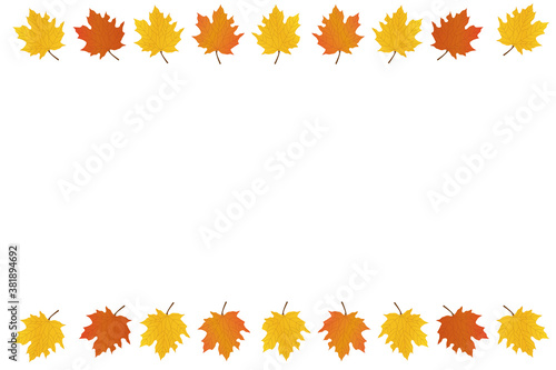 Autumn background. Marketing banners or frame. Vector illustration.