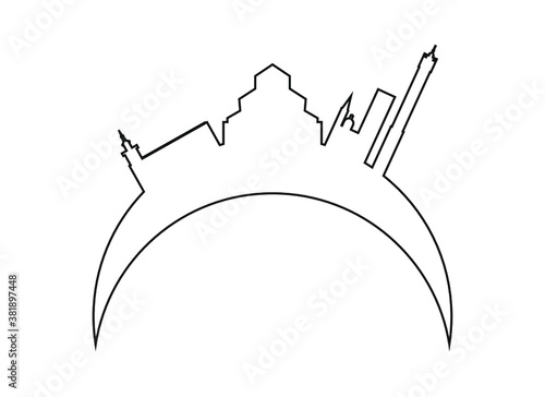 Bologna city skyline in Italy