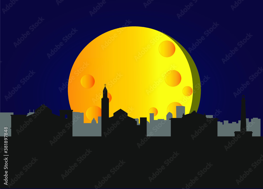 Fototapeta premium bari city skyline in Italy