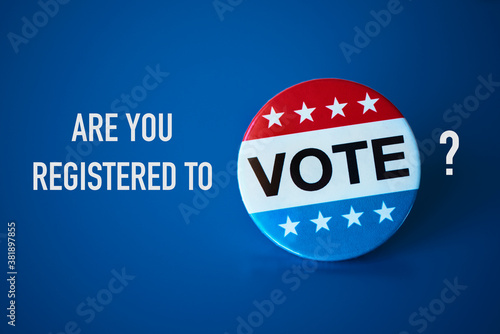 question are you registered to vote? photo