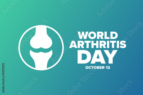 World Arthritis Day. October 12. Holiday concept. Template for background, banner, card, poster with text inscription. Vector EPS10 illustration.