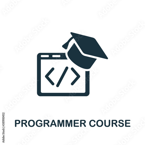 Programmer Course icon. Simple element from online course collection. Creative Programmer Course icon for web design, templates, infographics and more