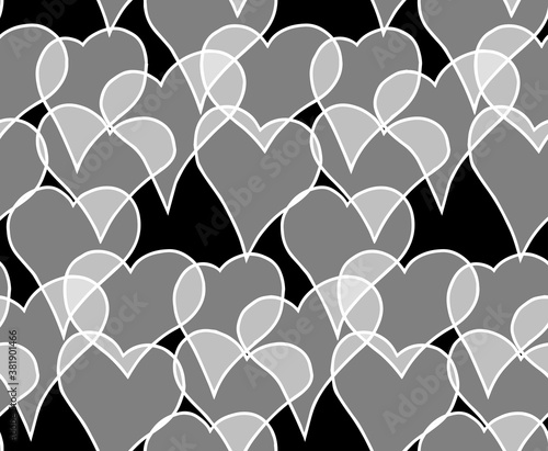 Abstract patterns seamless black and white doodle Sketch